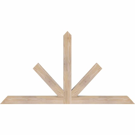 Ekena Millwork Saratoga Smooth Timber Gable Bracket, Douglas Fir, 60"W x 32"H x 3 1/2"D x 3 1/2"F, 13/12 Pitch GBW060X32X0404SAR00SDF